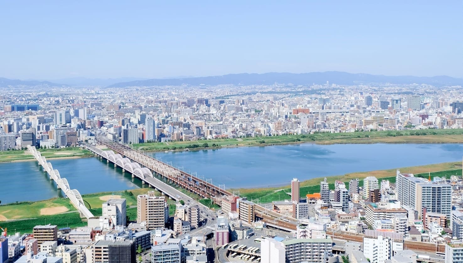 大阪の遠景